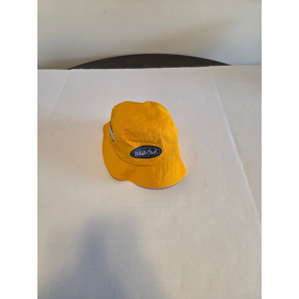 White Owl Cigars Yellow Bucket Hat Promo Logo Patch 100% Cotton Streetwear Hat